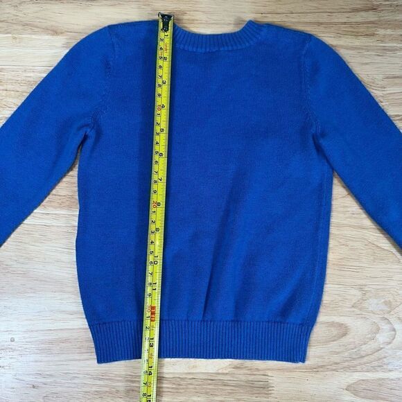 United Colors of Benetton, Blue Knit Crewneck Pullover Sweater, 12M Baby Toddler - Picture 8 of 11
